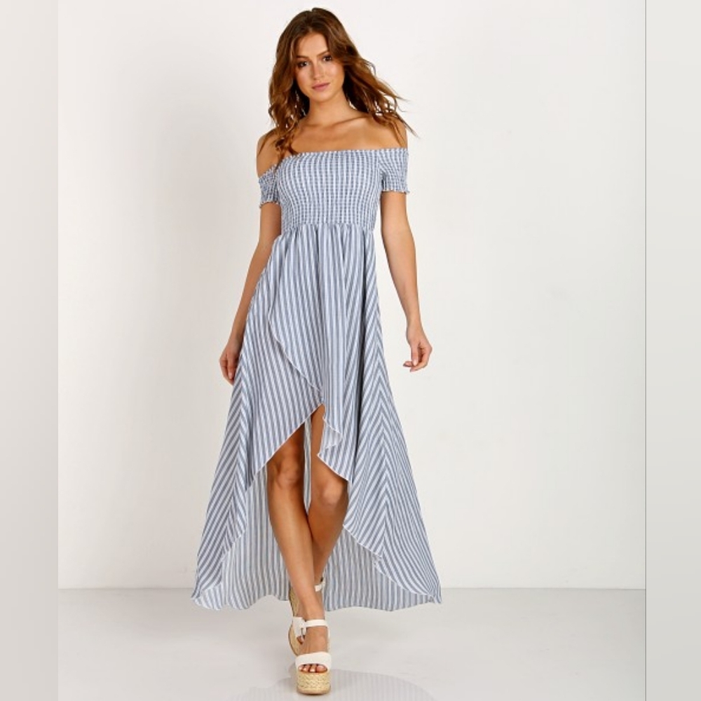 Show Me Your Mumu Willa Maxi Dress She Sails Stripe Women Size Small
